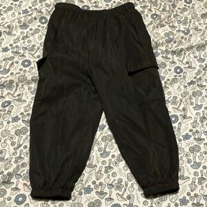 Toddler Boys Black Cargo Joggers